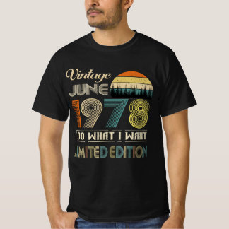 Camiseta Vintage de junio de 1978 - Cumpleaños est