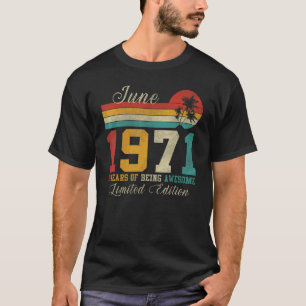 Camiseta Vintage de junio de 51 años 1971 51º cumpleaños