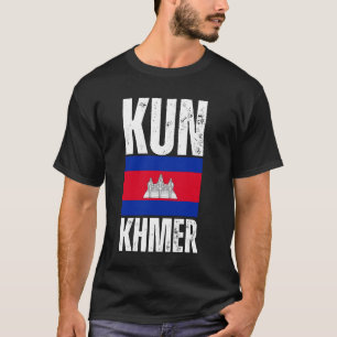 Camiseta Vintage de la bandera de Camboya de Kun Khmer