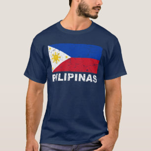 Camiseta Vintage de la bandera de Filipinas