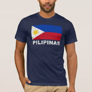Camiseta Vintage de la bandera de Filipinas