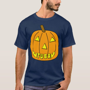 Camiseta Vintage de la Calabaza de Tuba Halloween