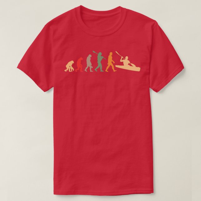 Camiseta Vintage de la evolución del Kayak  (Diseño del anverso)