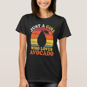 Camiseta Vintage de la fruta aguacate sólo un Chica que ama
