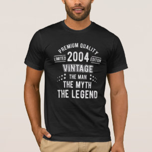 Camiseta Vintage de la leyenda del mito masculino 2004 18º