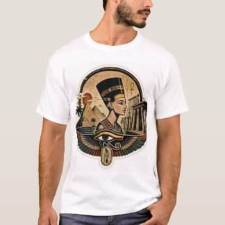 Camiseta Vintage de la Reina Egipcia Antigua Nefer