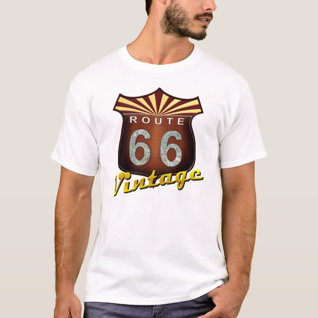 Camiseta Vintage de la ruta 66 (Anverso)
