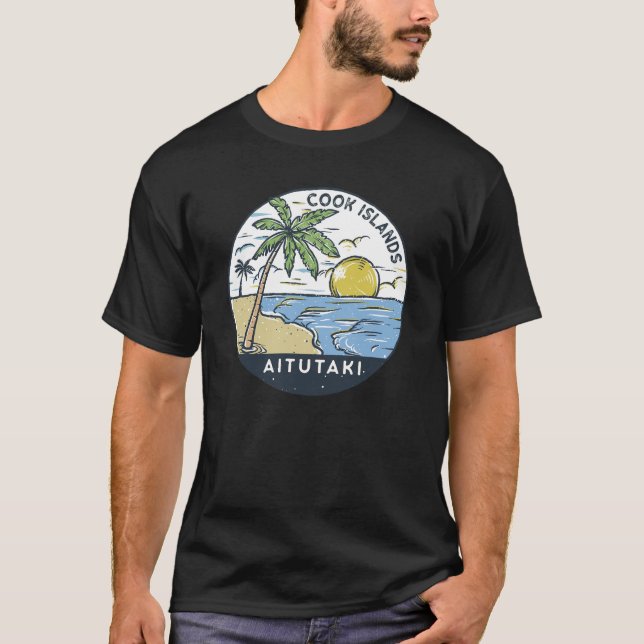 Camiseta Vintage de las Islas Cook de Aitutaki (Anverso)