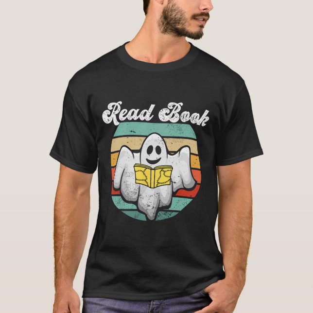 Camiseta Vintage de libro de lectura fantasma (Anverso)