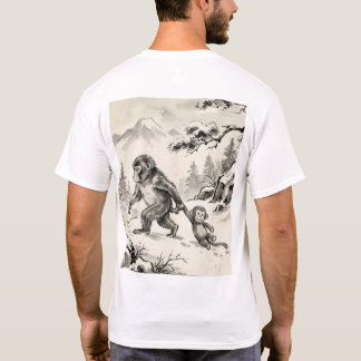 Camiseta vintage de mono macaco japonés