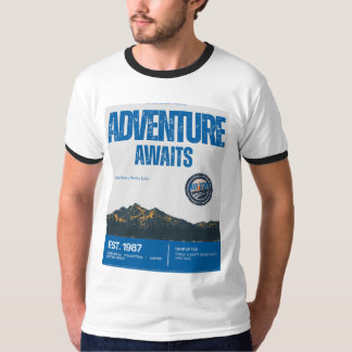 Camiseta vintage de montaña Adventure Awaits | Ret