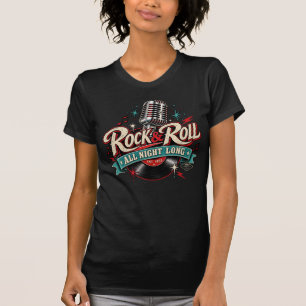 Camiseta vintage de mujer Rock & Roll All Night Lo