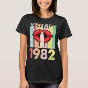 Camiseta Vintage De Mujeres De Dedo Y Labios Calientes 1982