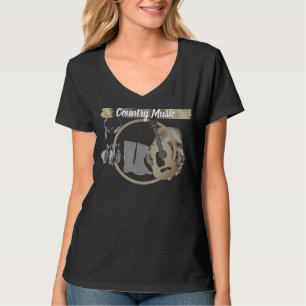 Camiseta vintage de música country para mujeres