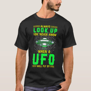 Camiseta Vintage de naves espaciales de Ufo Alien Siempre B