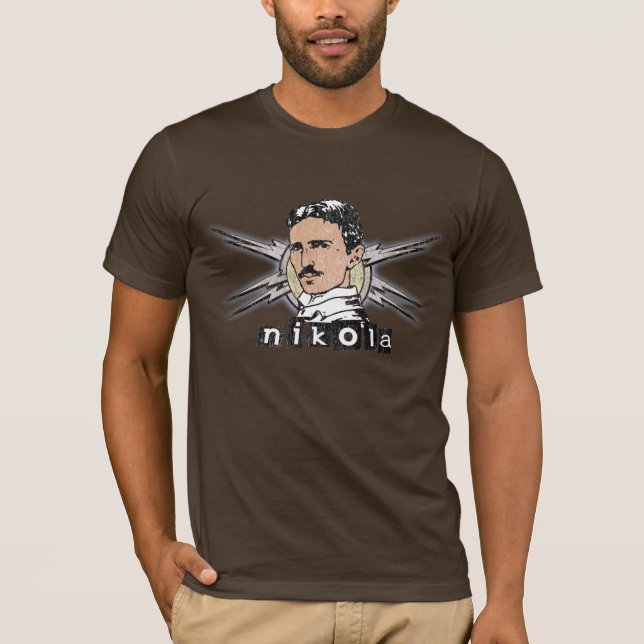 Camiseta Vintage de Nikola Tesla (Anverso)