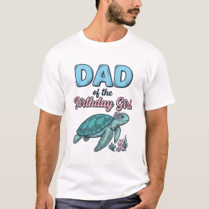 Camiseta Vintage de Papá de la Cumpleañera Tortuga