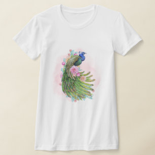 Camiseta vintage de pavo real