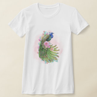 Camiseta vintage de pavo real