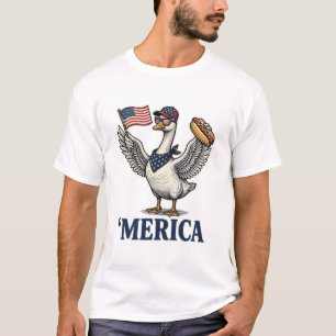 Camiseta Vintage de Perro Caliente 'Merica Patriót
