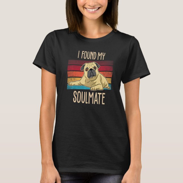 Camiseta Vintage de perro de pug 16 (Anverso)