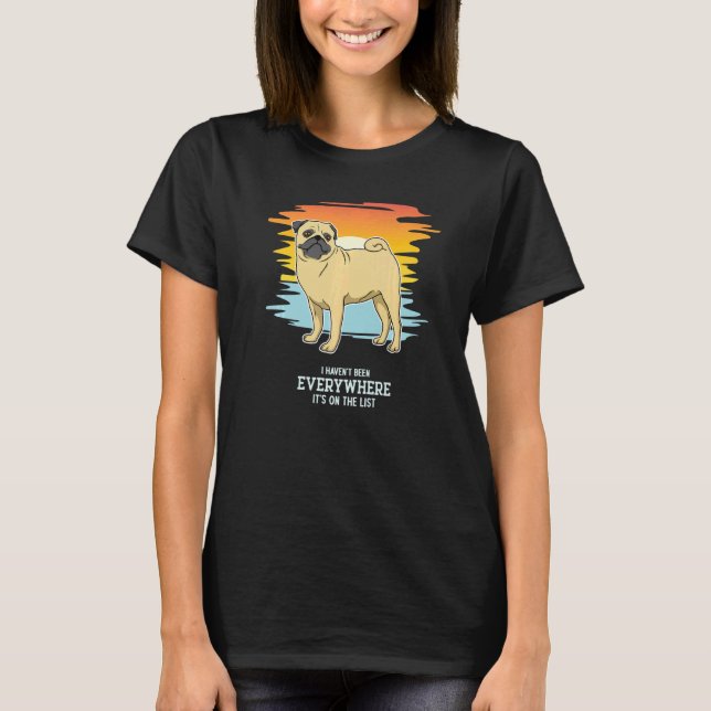 Camiseta Vintage de perro de pug 33 (Anverso)