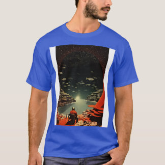 Camiseta Vintage de pesca espacial