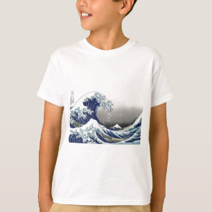 Camiseta Vintage de PixDezines, Gran Ola, Hokusai 葛 飾 北 斎 の