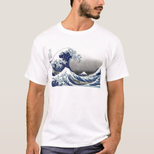 Camiseta Vintage de PixDezines, Gran Ola, Hokusai 葛 飾 北 斎 の