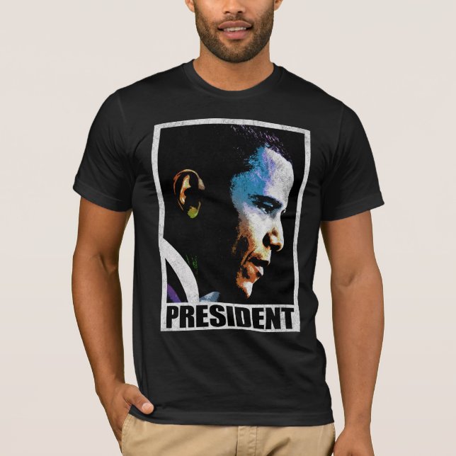Camiseta Vintage de presidente Barack Obama (Anverso)