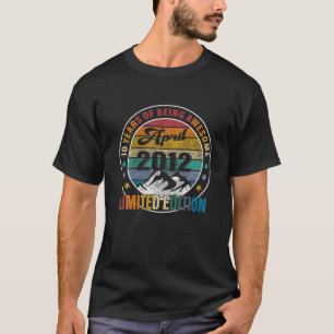 Camiseta Vintage de regalo de 10 años abril 2012 10 cumplea