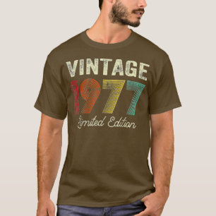 Camiseta Vintage de regalo de 44 años 1977 edición limitada