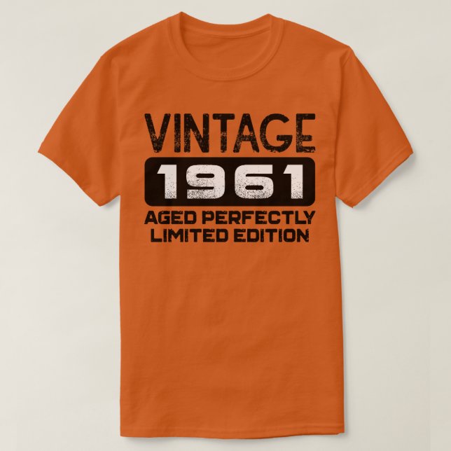 Camiseta Vintage de regalo de cumpleaños de 1961 (Diseño del anverso)