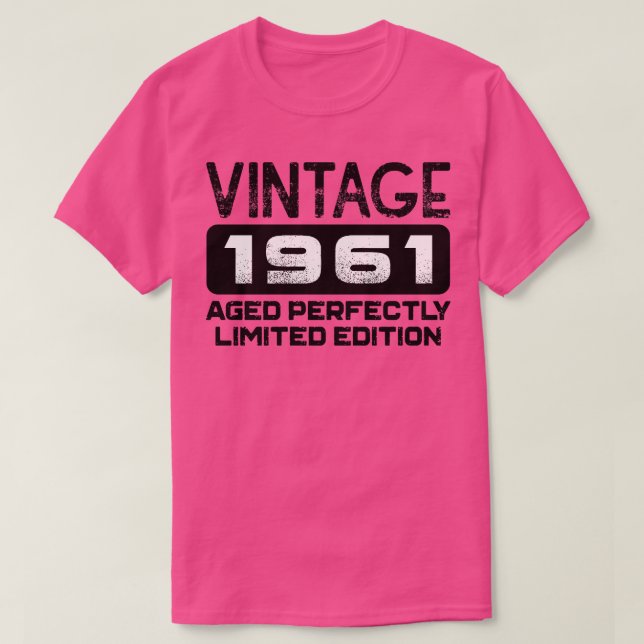 Camiseta Vintage de regalo de cumpleaños de 1961 (Diseño del anverso)