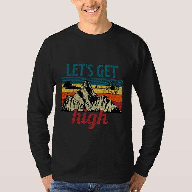 camiseta vintage de senderismo let's get high (Anverso)