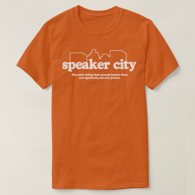 Camiseta Vintage de Speaker City (Diseño del anverso)