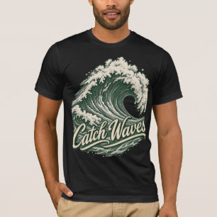 Camiseta Vintage de Surf Catch Waves