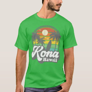 Camiseta vintage de surf de Kona Beach Hawaii hawa