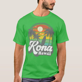 Camiseta vintage de surf de Kona Beach Hawaii hawa
