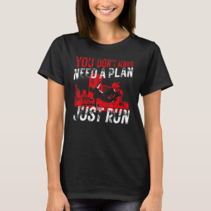 Camiseta Vintage de trazos de perrera libre de parkour que
