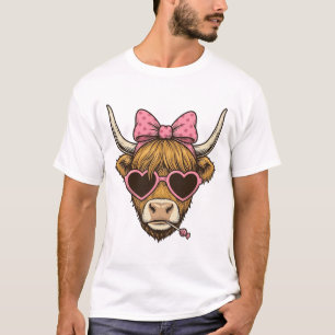 Camiseta Vintage de Vaca de las Tierras Altas con