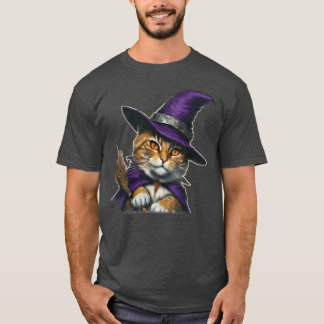 Camiseta Vintage de Witch Cat Halloween