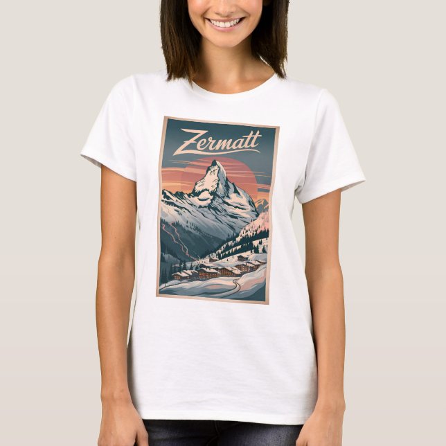 Camiseta Vintage de Zermatt (Anverso)