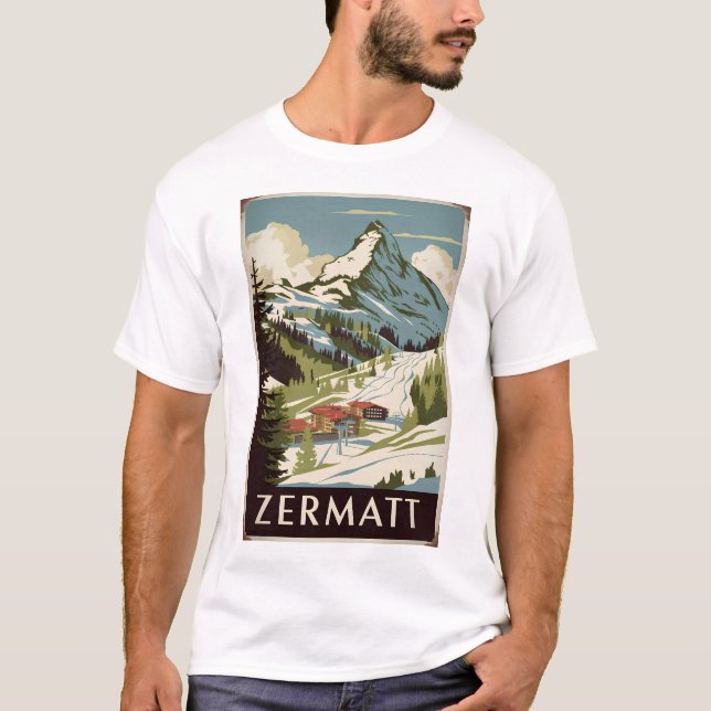 Camiseta Vintage de Zermatt (Anverso)