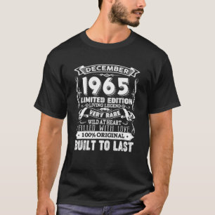 Camiseta Vintage December 1965 55th Birthday Gift