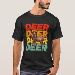 Camiseta Vintage Deer Kids Deer Para Chica Deer