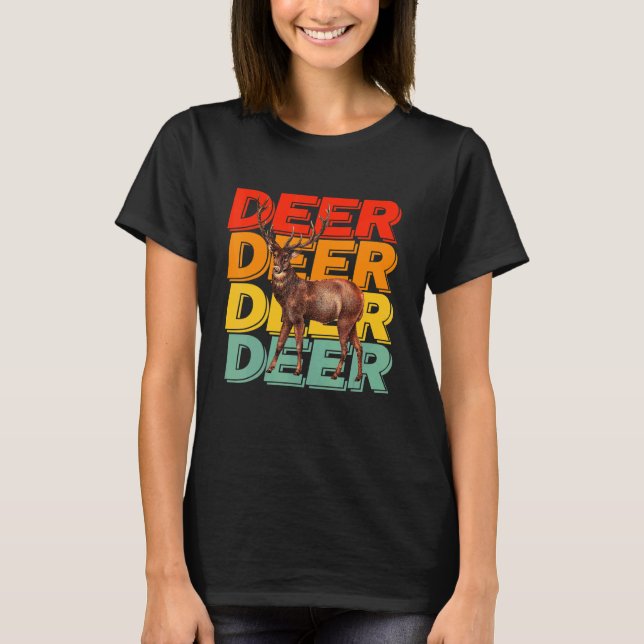 Camiseta Vintage Deer Kids Deer Para Chica Deer (Anverso)