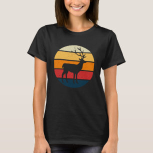 Camiseta Vintage Deer Retro Sunset Forest Huning Deer