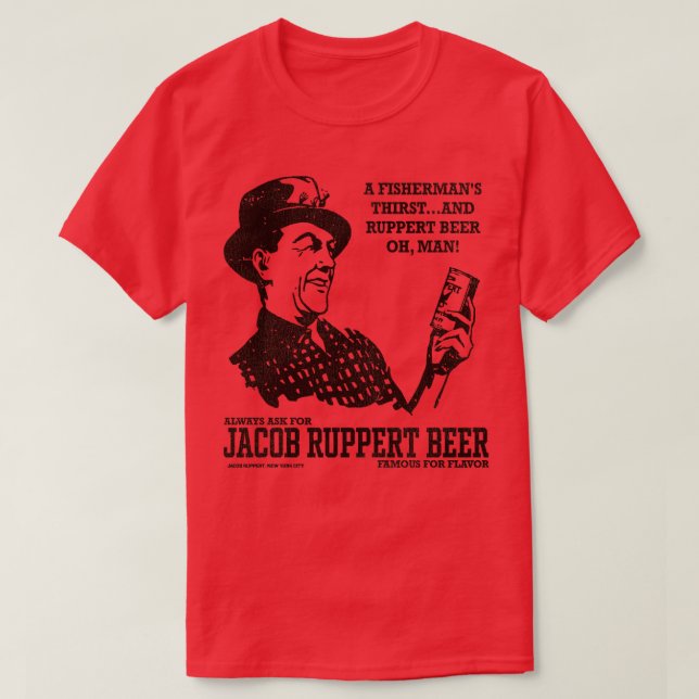 Camiseta Vintage Defunct Jacob Ruppert KNICKERBOCKER Beer (Diseño del anverso)