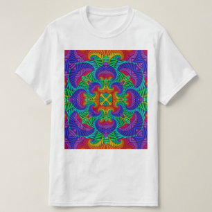 Camiseta Vintage del arcoiris Kaleidoscopio psicodélico